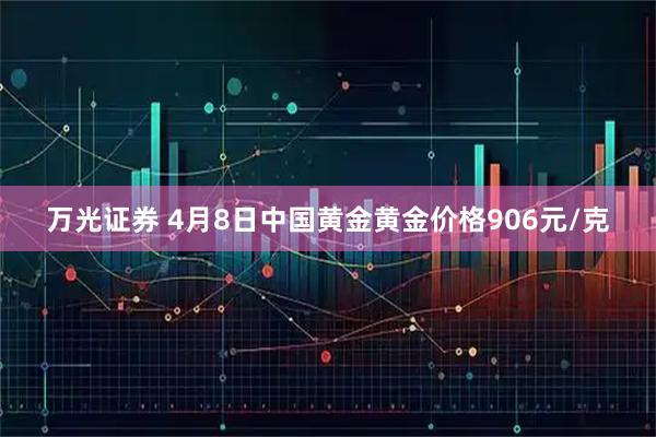 万光证券 4月8日中国黄金黄金价格906元/克