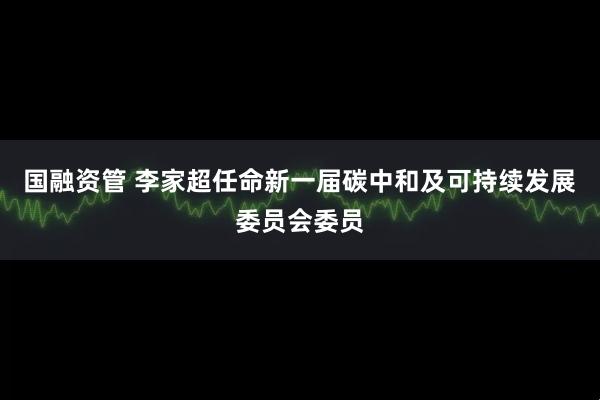 国融资管 李家超任命新一届碳中和及可持续发展委员会委员