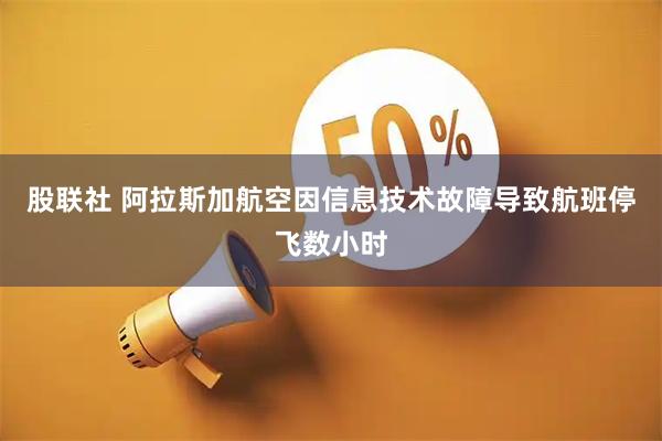 股联社 阿拉斯加航空因信息技术故障导致航班停飞数小时